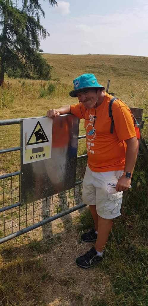 Martin Lyddon during the Fins Nation UK 2018 Charity Walk